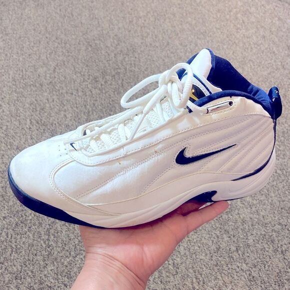 VTG CLASSIC 06/03 NIKE BASEBALL DOBLE CROCH MEN TENIS SHOES WHITE & BLUE SIZE 9 - Picture 1 of 16